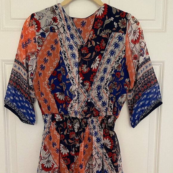 1	En Focus boho patterned mini dress 	size 6	used no damage - Picture 2 of 4